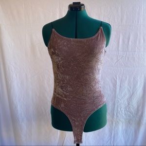 Polly & Esther Dusty Rose Pink Spaghetti Strap Bodysuit